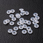 Rubber O Rings, Donut Spacer Beads, Fit European Clip Beads, Clear, 6x2mm, Hole: 3mm(X-FIND-H011-12)