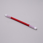 Plastic Pen with Alloy Bottom, for Pen Spinning, Red, 235x11.5~14.5mm(AJEW-WH0239-83A)