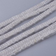 Natural Quartz Crystal Beads Strands, Rock Crystal, Heishi Beads, Flat Round/Disc, 4~4.5x2.5mm, Hole: 0.7mm, about 167pcs/strand, 15.43 inch(39.2cm)(G-H230-40)