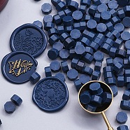 Sealing Wax Particles, for Retro Seal Stamp, Octogon, Midnight Blue, Bottle Size: 40x34mm, about 45pcs/bottle(STAM-PW0002-08-41)