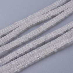 Natural Quartz Crystal Beads Strands, Heishi Beads, Flat Round/Disc, 4~4.5x2.5mm, Hole: 0.7mm; about 167pcs/strand, 15.43 inches(39.2cm)(G-H230-40)