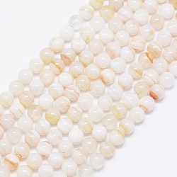 Natural Stripe Agate Beads Strands, Round, 6mm, Hole: 1mm, about 62pcs/strand, 15.74 inch(X-G-F425-19)