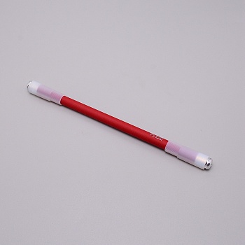 Plastic Pen with Alloy Bottom, for Pen Spinning, Red, 235x11.5~14.5mm