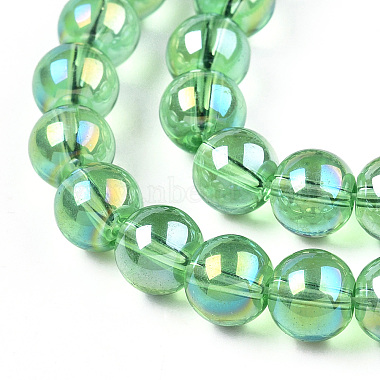 Electroplate Transparent Glass Beads Strands(GLAA-T032-T8mm-AB17)-3