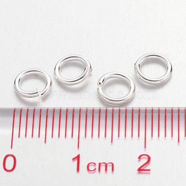 90pcs anneaux de saut en laiton plaqué couleur argent(X-JRC6MM-S)-3