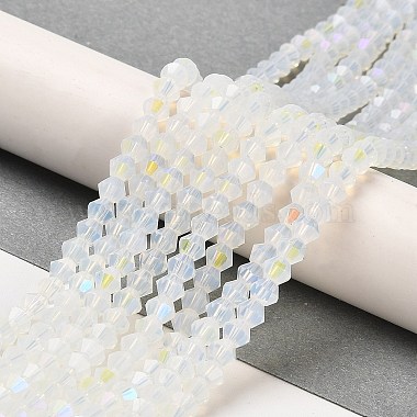 Imitation Jade Electroplate Glass Beads Strands(GLAA-F029-J4mm-D05)-4