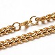 304 Stainless Steel Twisted Chain Curb Chain Necklaces(NJEW-E048-18G)-1