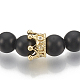 Synthetic Lava Rock Stretch Bracelets(ZIRC-T006-24G-02)-2