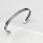 304 Stainless Steel Cuff Bangles for Men, Stainless Steel Color, Arrow, 6.69~8.27 inch(17~21cm)(WG46524-03)