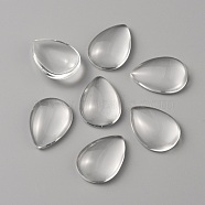Transparent Glass Cabochons, Teardrop, Clear, 18x13x4mm(GLAA-WH0022-94C)