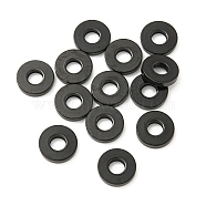 Ion Plating(IP)304 Stainless Steel Spacer Beads, Flat Round, Black, 8x1.5mm, Hole: 3.2mm(STAS-F117-50B)