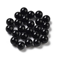 Natural Black Onyx(Dyed & Heated) Sphere Beads, Round Bead, No Hole, 6~6.5mm(G-P520-18)