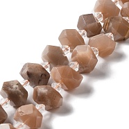Natural Sunstone Beads Strands, Faceted Polygon, 13~17x10.5~14x7.5~17mm, Hole: 1~1.2mm, about 24~27pcs/strand, 15.16~15.55''(38.5~39.5cm)(G-B027-A03)