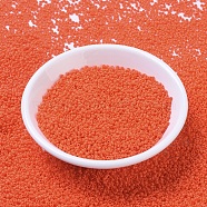 MIYUKI Round Rocailles Beads, Japanese Seed Beads, 11/0, (RR406) Opaque Orange, 11/0, 2x1.3mm, Hole: 0.8mm, about 5500pcs/50g(SEED-X0054-RR0406)