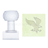 Plastic Stamps, DIY Soap Molds Supplies, Square, Eagle Pattern, 38x38mm(DIY-WH0350-067)