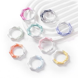 Zinc Alloy Spring Gate Rings, Mixed Color, 29mm(PW-WG97648-01)