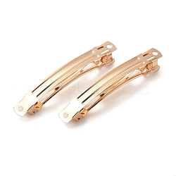 Stainless Steel Hair Barrette Findings, French Hair Clip Findings, Light Gold, 70mm(OHAR-PW0001-198KCG-C)