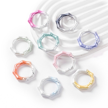 Zinc Alloy Spring Gate Rings, Mixed Color, 29mm