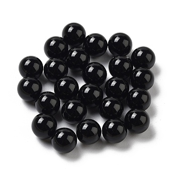 Natural Black Onyx(Dyed & Heated) Sphere Beads, Round Bead, No Hole, 6~6.5mm