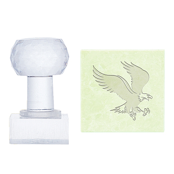Plastic Stamps, DIY Soap Molds Supplies, Square, Eagle Pattern, 38x38mm