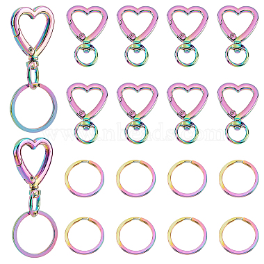 Rainbow Color Alloy Swivel Clasps