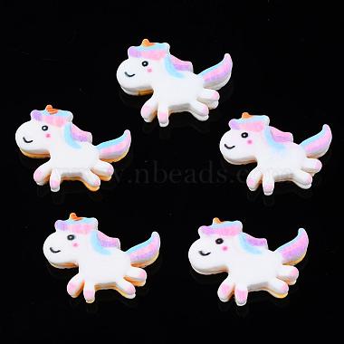 22mm Colorful Unicorn Resin Cabochons