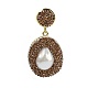 Natural Pearl Teardrop Stud Earrings(EJEW-P297-01G)-3