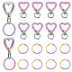 Elite 10Pcs Heart Alloy Swivel Clasps(FIND-PH0009-04)-1