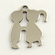 Valentines Day Gifts Ideas 201 Stainless Steel Lover Stamping Blank Tag Pendants(STAS-S031-15)-1