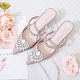 1 Pair Detachable Flower Shoe Decoration(AJEW-HY0001-13)-4