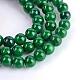 Chapelets de perles de pierres en jade jaune teinte(G-R271-10mm-Y14)-2