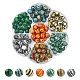 140pcs 7 styles de perles de malachite synthétiques(G-YW0001-16)-1