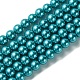 Brins de perles rondes en verre teinté écologique(HY-A002-8mm-RB073)-1