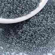 MIYUKI Round Rocailles Beads, Japanese Seed Beads, 15/0, (RR178) Transparent Gray Luster, 1.5mm, Hole: 0.7mm, about 27777pcs/50g(SEED-X0056-RR0178)