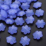 Imitation Jelly Acrylic Beads, Faceted, Snowflake, Medium Slate Blue, 15x14x6mm, Hole: 1.6mm, about 970pcs/500g(MACR-S373-92-E01)