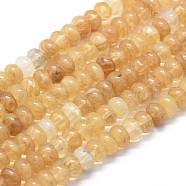 Watermelon Stone Glass Beads Strands, Rondelle, 8x5mm, Hole: 1mm, about 74pcs/strand, 15.15 inch(38.5cm)(G-E507-10A-8mm)