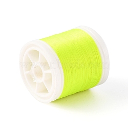 Luminous Polyester Cords, Round, Green Yellow, 0.1mm, about 109.36 Yards(100m)/Roll(OCOR-WH0071-010A)
