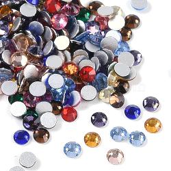 Glass Flat Back Rhinestone, Grade A, Back Plated, Faceted, Half Round, Mixed Color, 2.7~2.8mm, about 1440pcs/bag(RGLA-C002-SS10-M)