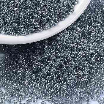 MIYUKI Round Rocailles Beads, Japanese Seed Beads, 15/0, (RR178) Transparent Gray Luster, 1.5mm, Hole: 0.7mm, about 27777pcs/50g