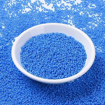 MIYUKI Round Rocailles Beads, Japanese Seed Beads, (RR4484) Duracoat Dyed Opaque Delphinium, 11/0, 2x1.3mm, Hole: 0.8mm, about 5500pcs/50g