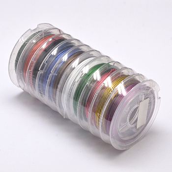 Tail Wire, Nylon-coated Stainless Steel, Mixed Color, 0.38mm, about 32.8 Feet(10m)/roll