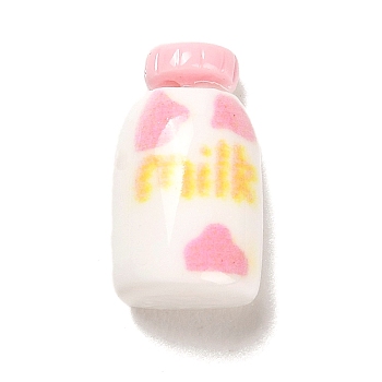 Opaque Resin Decoden Cabochons, Pink, Bottle, 14x8x6mm