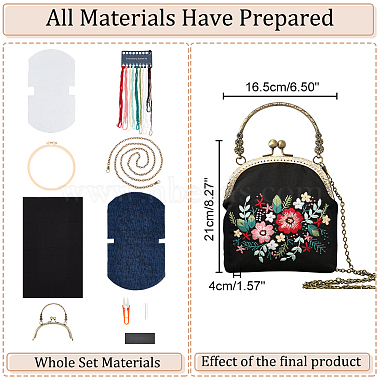 Kits de sacs à bandoulière brodés de motifs de fleurs de style ethnique(DIY-WH0374-77)-2
