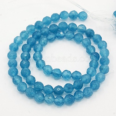 Natural White Jade Beads Strands(G-G051-FR1-6mm)-2