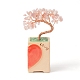 Árbol del dinero del corazón decoraciones de exhibición de bonsái de cuarzo rosa natural(DJEW-G027-16RG-03)-3