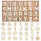 Unfinished Wood Alphabet & Flower Puzzles(DIY-WH0366-07)-1