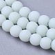 Brins de perles de verre opaque givré(X-FGLA-G002-A10)-3