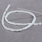 Natural Quartz Crystal Beads Strands, Cube, White, 4.5~5x4.5~5mm, Hole: 1mm, about 83pcs/strand, 15.28 inch(38.8cm)(G-WH0009-06B)