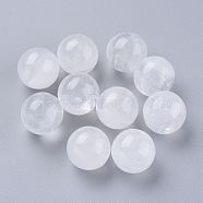 Natural Quartz Crystal Beads, Rock Crystal Beads, Gemstone Sphere, No Hole/Undrilled, Round, 17.5~18mm(G-L564-004-D05)