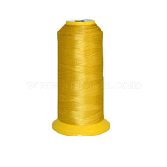 150D/2 Machine Embroidery Thread, Nylon Sewing Thread, Elastic Thread, Goldenrod, 12x6.4cm, about 2200m/roll(EW-E002-01)